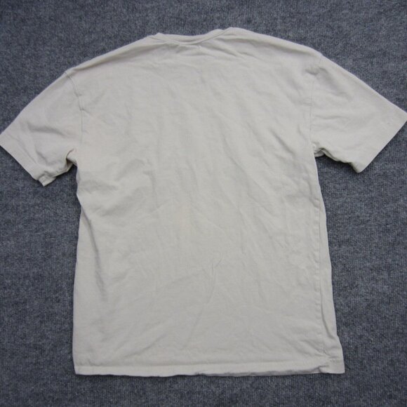 Posty Co Shirt Adult XS Beige Post Malone H&M Demon Lyrics Short Sleeve - Picture 6 of 12